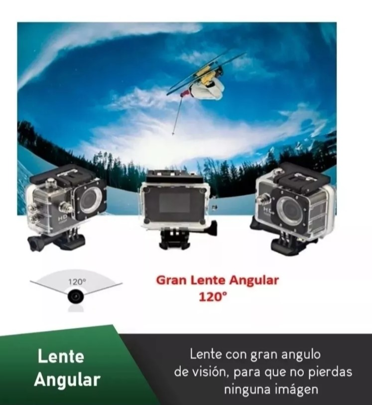 Cámara Deportiva 4K Resistente al Agua - Aventuras